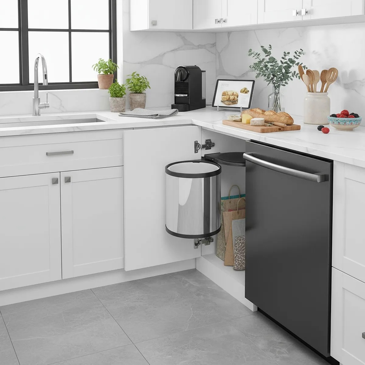 Tacho abatible acero inox. 8 y 14 litros - Imagen 4